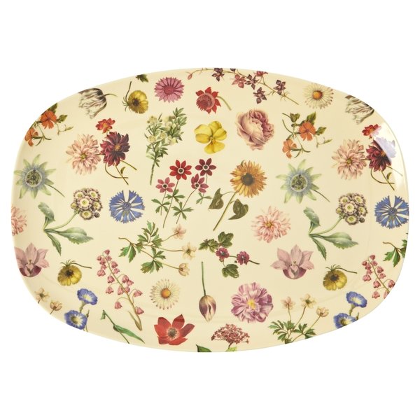 Melamine Rectangular Plate with Floras Dream Print von rice